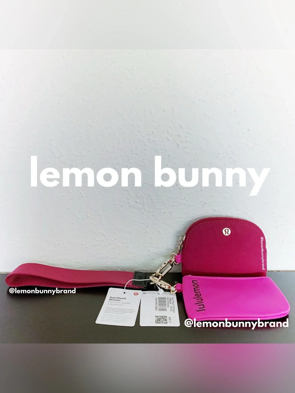 🩷💜 8 lululemon Dual Pouch Wristlets in Ombré Pastels New NWT